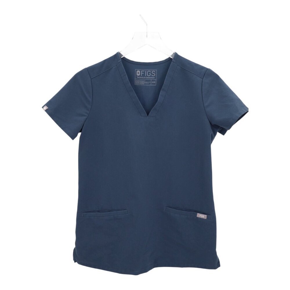 FIGS Women’s Casma Scrub Top Petrol gray Size XXS Technical Comfort F1100